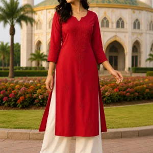 Women Floral Embroidered Chikankari Kurta